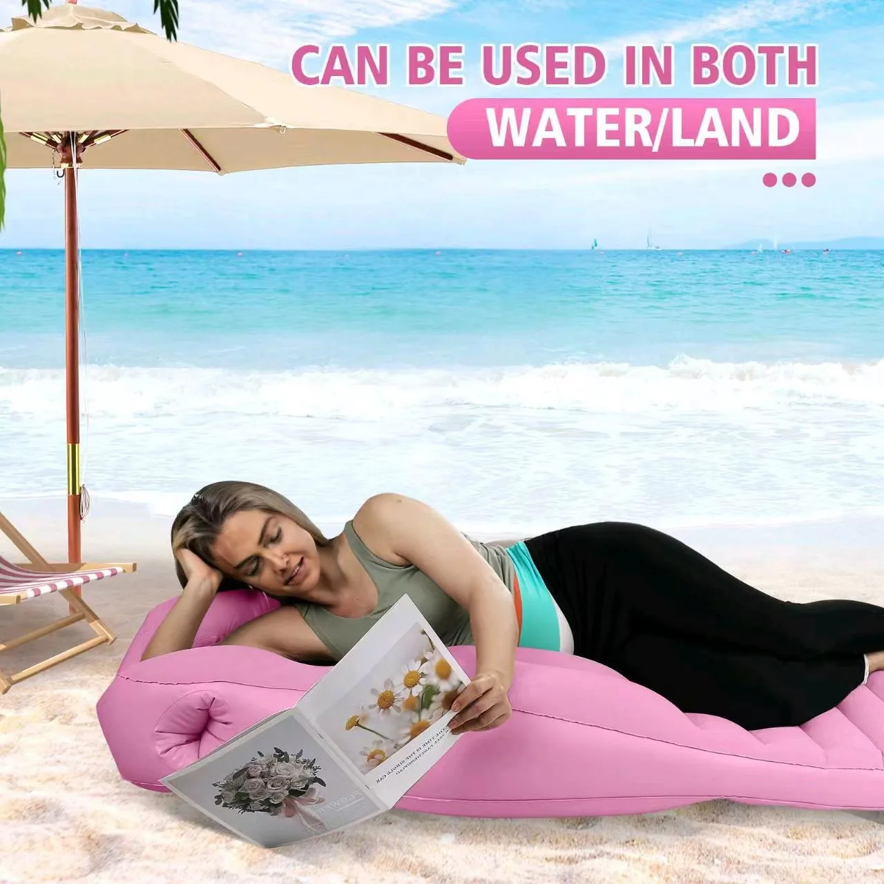 Inflatable Mattress Pregnancy Pillow O-type Yoga Mat Maternity Body Bed Pillow Sleeping Mat Body Bed Pillow Sleep With Air Pump - Image 4